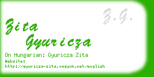 zita gyuricza business card